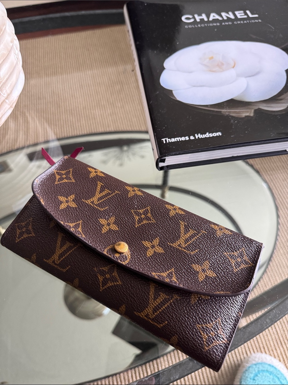 Louis Vuitton Monogram Canvas Brown & Gold Flap Wallet